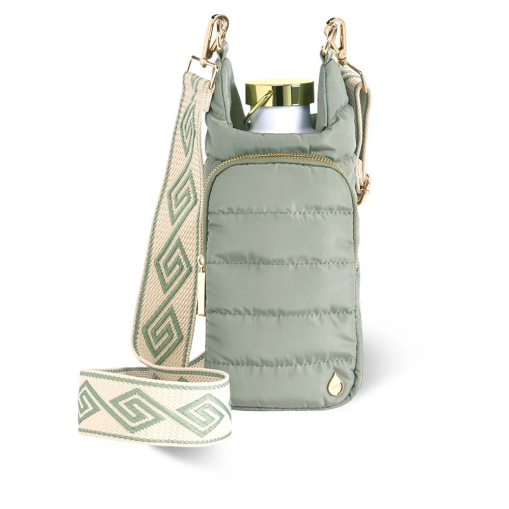 Wanderfull Sage Green Hydrobag Elegant Sage Crossbody Bag for Water Bottle NWT